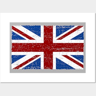 Union Jack Flag (weared) Posters and Art